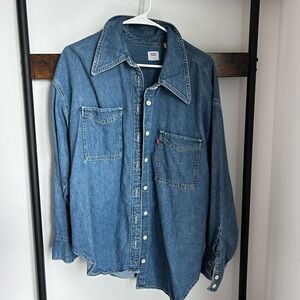 Levi's Blue Casual Button Down Shirt Relaxed Fit